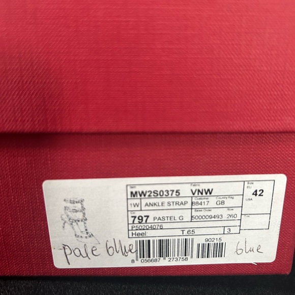 Valentino Rockstud Caged Pumps Pale Blue/Gray used in a size 42 65mm - Picture 14 of 15